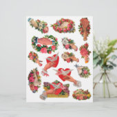 ヴィンテージビクトリアンエラスクラップブックハートハンドウィムシー (スタンド正面)