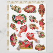 ヴィンテージビクトリアンエラスクラップブックハートハンドウィムシー (正面/裏面)