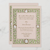 ヴィンテージビクトリアンエラドブズ&チェル結婚ブス 招待状 (正面/裏面)