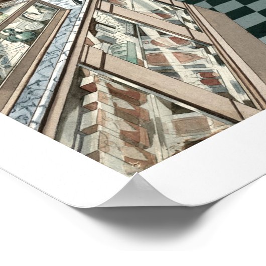 ヴィンテージビクトリアンエラドルグストアアフォセカリーアート ポスター (角)