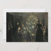 ヴィンテージビクトリアンエラハッピークリスマスツリー シーズンカード (正面)