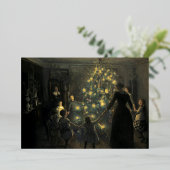 ヴィンテージビクトリアンエラハッピークリスマスツリー 箔シーズンカード (立ち正面)