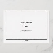 ヴィンテージビクトリアンエラハッピークリスマスツリー 箔シーズンカード (裏面)