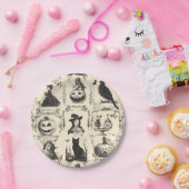 ヴィンテージビクトリアンエラハロウィーン ペーパープレート (パーティー)