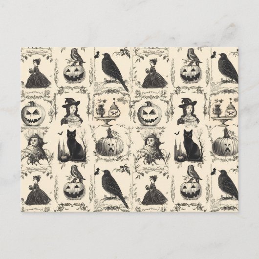 ヴィンテージビクトリアンエラハロウィーン ポストカード (正面)