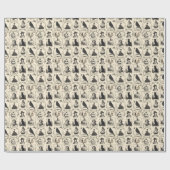 ヴィンテージビクトリアンエラハロウィーン ラッピングペーパー (フラット)