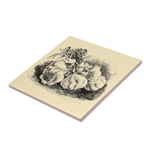 ヴィンテージビクトリアンエラフルーツ&ベジタブルガーリックアド タイル (側面)