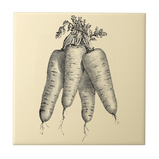 ヴィンテージビクトリアンエラフルーツ&ベジタブルニンツ広告 タイル (正面)