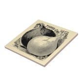 ヴィンテージビクトリアンエラフルーツ&ベジタブルネギ広告 タイル (側面)