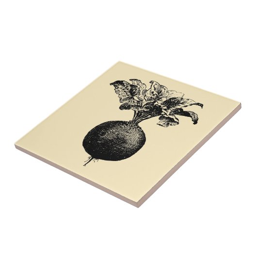 ヴィンテージビクトリアンエラフルーツ&ベジタブルビーツアド タイル (側面)