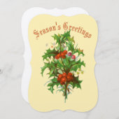 ヴィンテージビクトリアンエラホリーホリデーカード シーズンカード (正面/裏面)