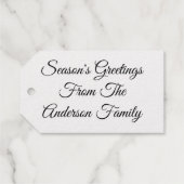 ヴィンテージビクトリアンエラメリークリスマス ギフトタグ (裏面 (横))