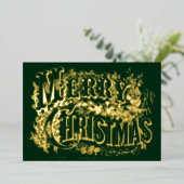 ヴィンテージビクトリアンエラメリークリスマス 箔シーズンカード