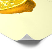 ヴィンテージビクトリアンエラレモンボタニカルイラストレーション ポスター (角)