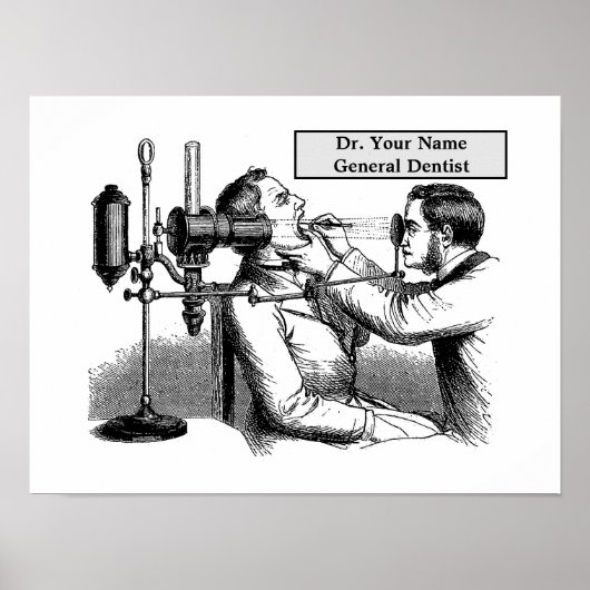 ヴィンテージビクトリアンエラ歯科イラストレーション ポスター (正面)