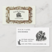 ヴィンテージビクトリアンエラ縁どスパンクテンプレート 名刺 (正面/裏面)