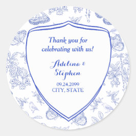 ヴィンテージビクトリアンエレガントクレストブルートワ結婚ーズ ラウンドシール