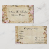 ヴィンテージビクトリアンエレガントフランスの国 名刺 (正面/裏面)