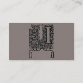 ヴィンテージビクトリアンエレガントモノグラム文字I 名刺 (裏面)