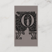 ヴィンテージビクトリアンエレガントモノグラム文字O 名刺 (裏面)
