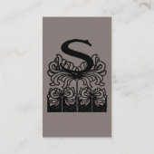 ヴィンテージビクトリアンエレガントモノグラム文字S 名刺 (裏面)