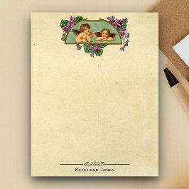 ヴィンテージビクトリアンエンジェルアート |カスタムヴィンテージ紙 ノートパッド