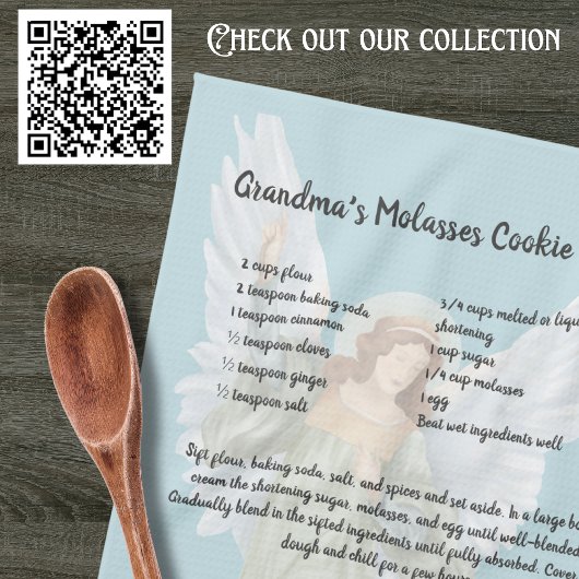 ヴィンテージビクトリアンエンジェルキープサケレシピ キッチンタオル