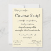 ヴィンテージビクトリアンエンジェル、クリスマスパーティー 招待状 (裏面)