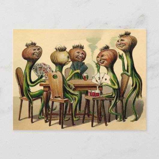 ヴィンテージビクトリアンオニオンカードゲーム ポストカード (正面)