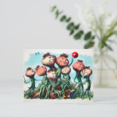 ヴィンテージビクトリアンオニオンファミリー葉書 ポストカード (スタンド正面)