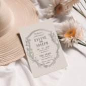 ヴィンテージビクトリアンオーナメントバロ結婚ーク 招待状