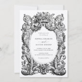ヴィンテージビクトリアンオーナメントフレ結婚ーム 招待状 (正面)