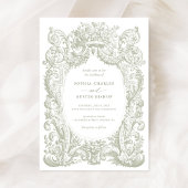 ヴィンテージビクトリアンオーナメントフレ結婚ーム 招待状