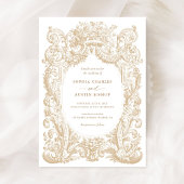 ヴィンテージビクトリアンオーナメントフレ結婚ーム 招待状