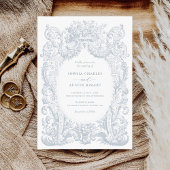 ヴィンテージビクトリアンオーナメントフレ結婚ーム 招待状