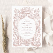 ヴィンテージビクトリアンオーナメントフレ結婚ーム 招待状