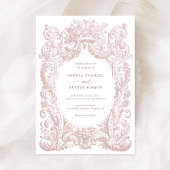 ヴィンテージビクトリアンオーナメントフレ結婚ーム 招待状