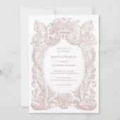 ヴィンテージビクトリアンオーナメントフレ結婚ーム 招待状 (正面)