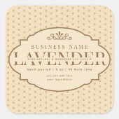 ヴィンテージビクトリアンオールドファッションキャンドル製品ラベル スクエアシール (正面)