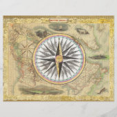 ヴィンテージビクトリアンオールドマップコンパススクラップブック作り (正面)