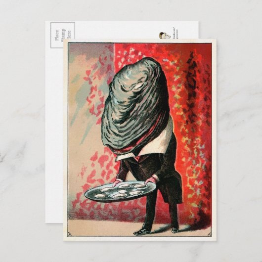 ヴィンテージビクトリアンカキ用葉書 ポストカード (正面/裏面)