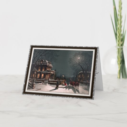 ヴィンテージビクトリアンカスタムクリスマスカード シーズンカード (正面)