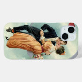 ヴィンテージビクトリアンカップルキスオン三日月 Case-Mate iPhoneケース (裏面 (横))