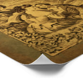 ヴィンテージビクトリアンカップルピクニックアート ポスター (角)