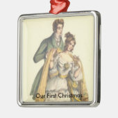 ヴィンテージビクトリアンカップル初の洗礼 メタルオーナメント (左)