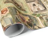 ヴィンテージビクトリアンカードのコラージュ ラッピングペーパー (ロールコーナー)