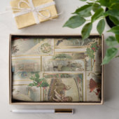 ヴィンテージビクトリアンカードのコラージュ 薄葉紙 (ギフト)