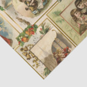 ヴィンテージビクトリアンカードのコラージュ 薄葉紙 (詳細)