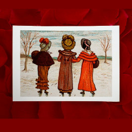 ヴィンテージビクトリアンガレンティンデーかわいい最高の友達 カード