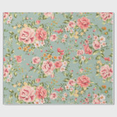 ヴィンテージビクトリアンガーデン花柄 ラッピングペーパー (フラット)